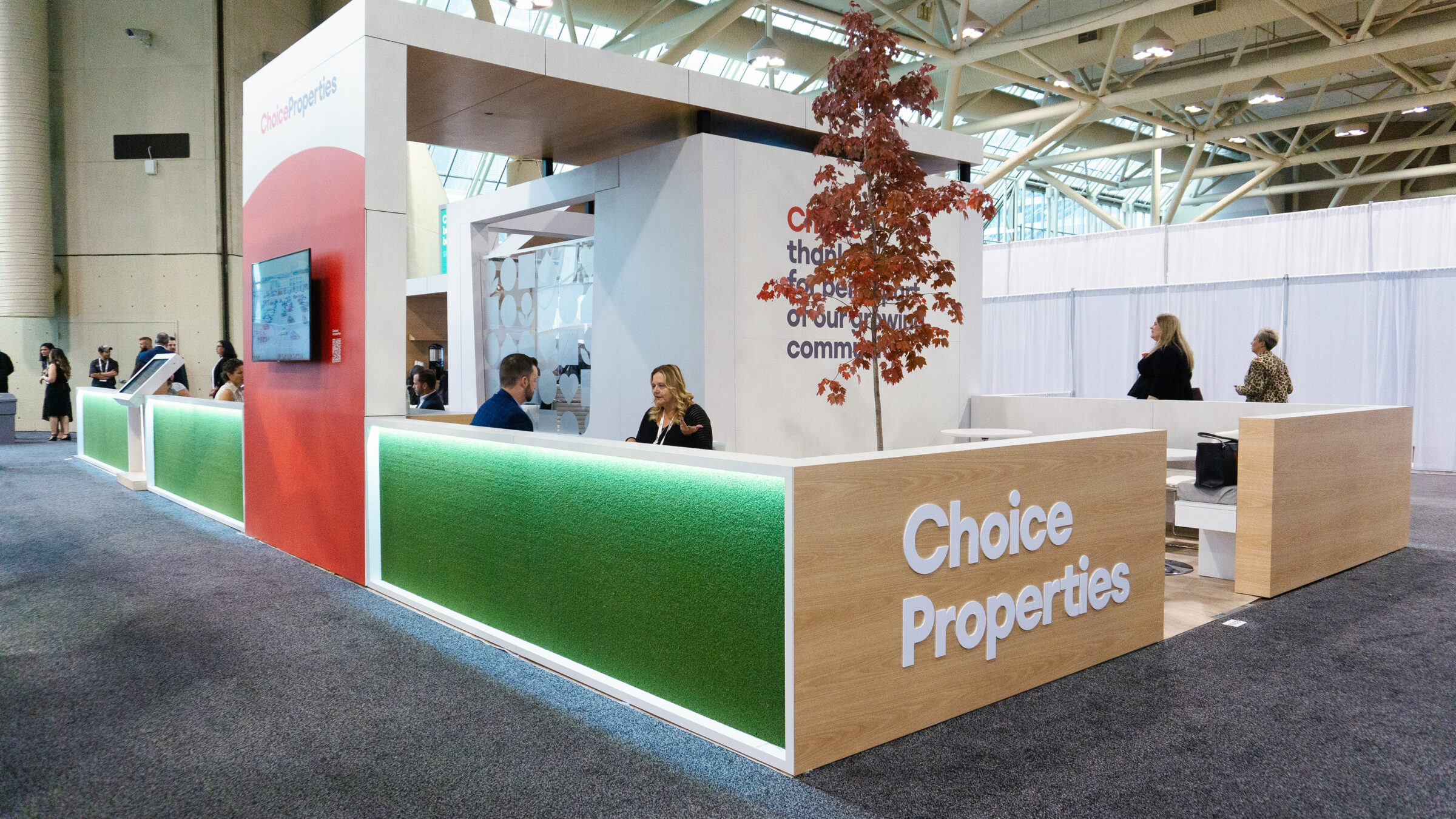 people sitting in a choice information booth